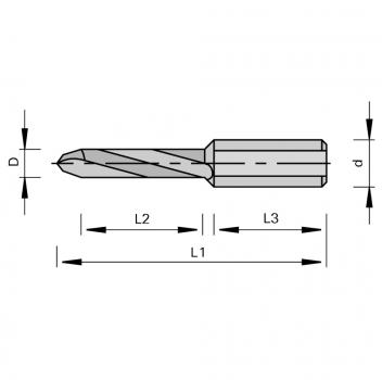 Stehle VHW 2022 Durchgangs-Bohrer  5,0x35x70mm S=10x24mm Rechtslauf